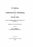 Die Entstehung der constitutionellen Verfassung des Königreichs Sachsen