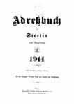 Adressbuch für Stettin und Umgebung – 1914