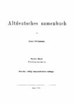 Altdeutsches Namenbuch – 1. Band: Personennamen