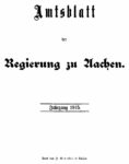 Amtsblatt der Königlichen Regierung zu Aachen – Jahrgang 1915
