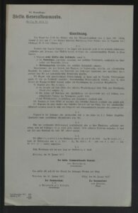 Anordnungen des Stellv. Generalkommandos des VI. Armeekorps