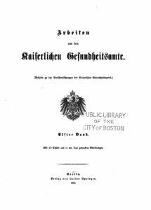 Arbeiten aus dem Kaiserlichen Gesundheitsamte – 11.Band – Jahrgang 1895
