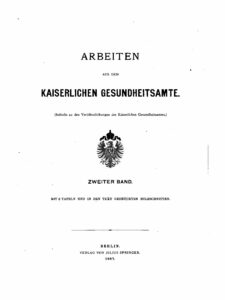 Arbeiten aus dem Kaiserlichen Gesundheitsamte – 2.Band – Jahrgang 1887