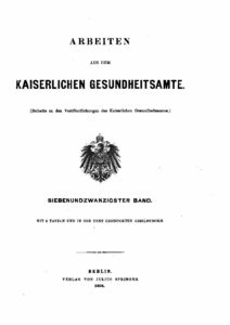 Arbeiten aus dem Kaiserlichen Gesundheitsamte – 27.Band – Jahrgang 1908