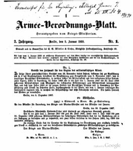 Armee-Verordnungsblatt – 1868 – Zweiter Jahrgang