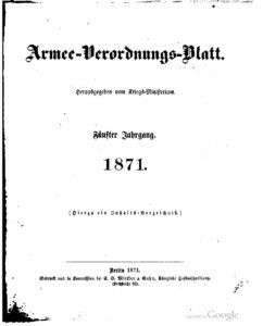 Armee-Verordnungsblatt – 1871 – Fünfter Jahrgang