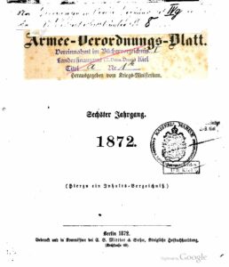 Armee-Verordnungsblatt – 1872 – Sechster Jahrgang