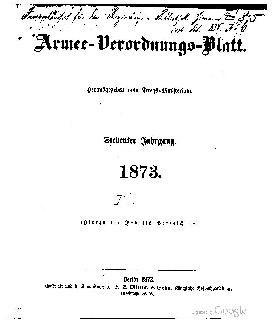 1873 - Siebenter Jahrgang