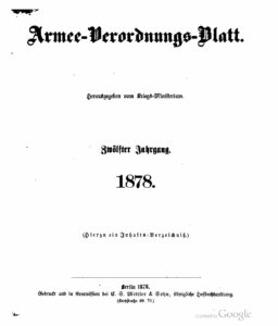 Armee-Verordnungsblatt – 1878 – Zwölfter Jahrgang