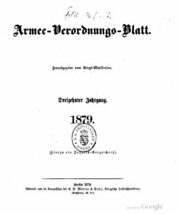 Armee-Verordnungsblatt – 1879 – Dreizehnter Jahrgang