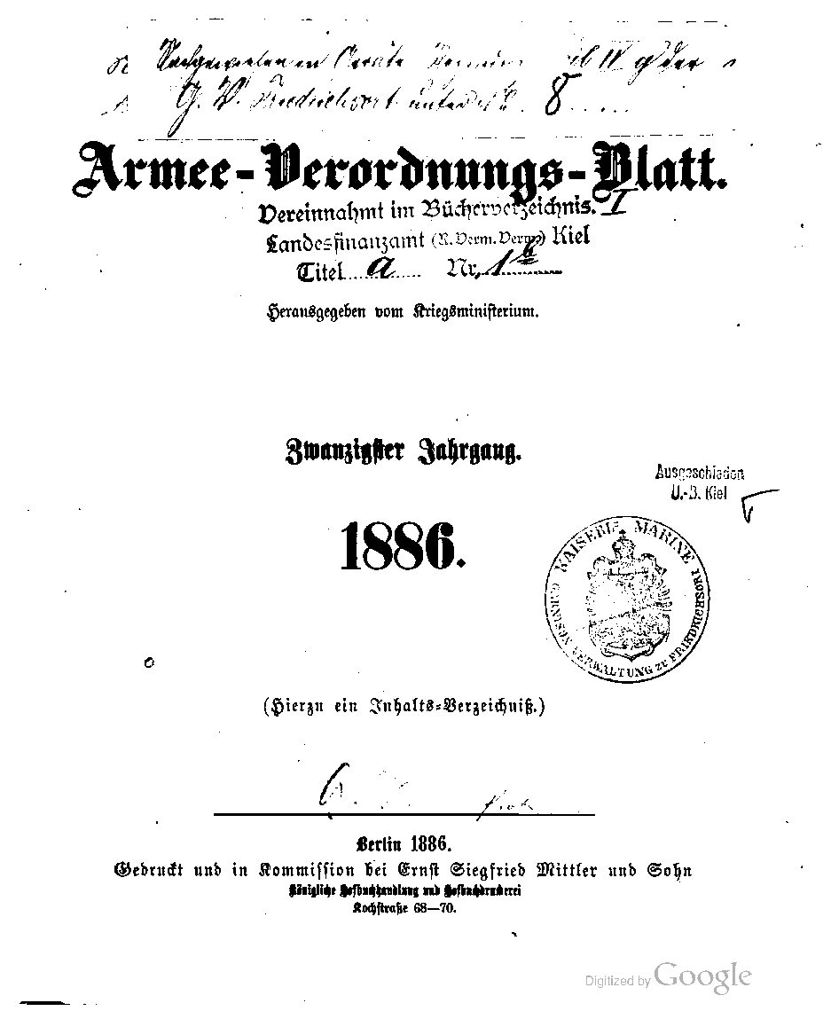 1886 - Zwanzigster Jahrgang