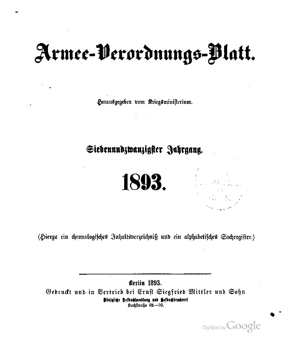 1893 - Siebenundzwanzigster Jahrgang