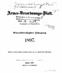 Armee-Verordnungsblatt – 1897 – Einunddreißigster Jahrgang