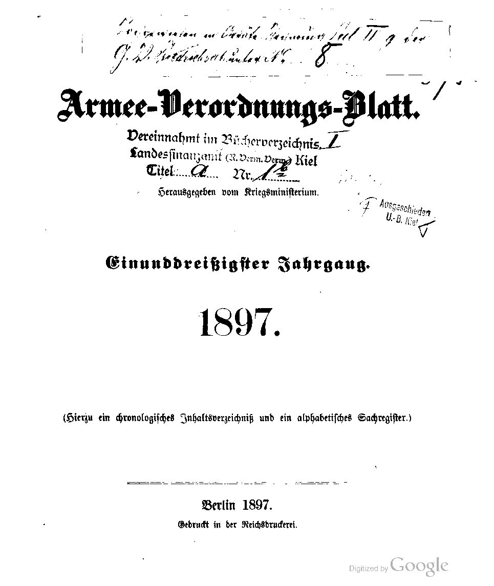 1897 - Einunddreißigster Jahrgang