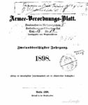 Armee-Verordnungsblatt – 1898 – Zweiunddreißigster Jahrgang