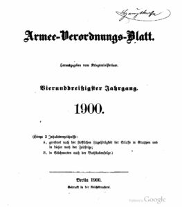 Armee-Verordnungsblatt – 1900 – Vierunddreißigster Jahrgang