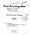 Armee-Verordnungsblatt – 1901 – Fünfunddreißigster Jahrgang