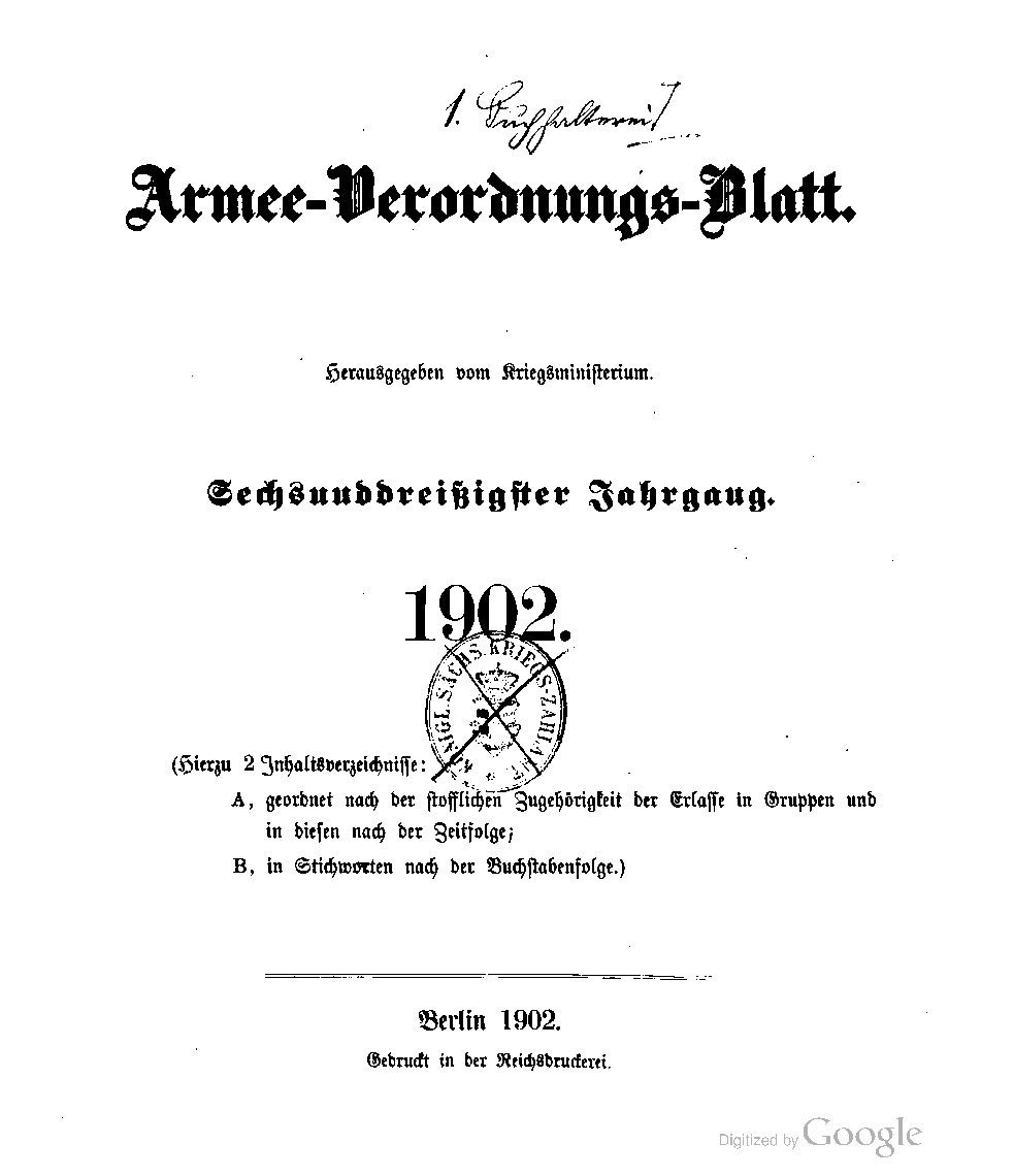 1902 - Sechsunddreißigster Jahrgang