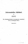Astronomisches Jahrbuch für 1833 – Der Sammlung Berliner astronomischer Jahrbücher 58. Band – Jahrgang 1831