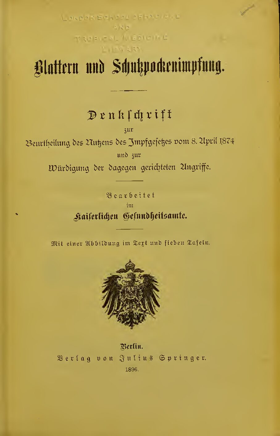 Blattern und Schutzpokenimpfung