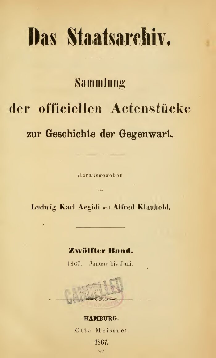 12.Band: 1867, Januar - Juni