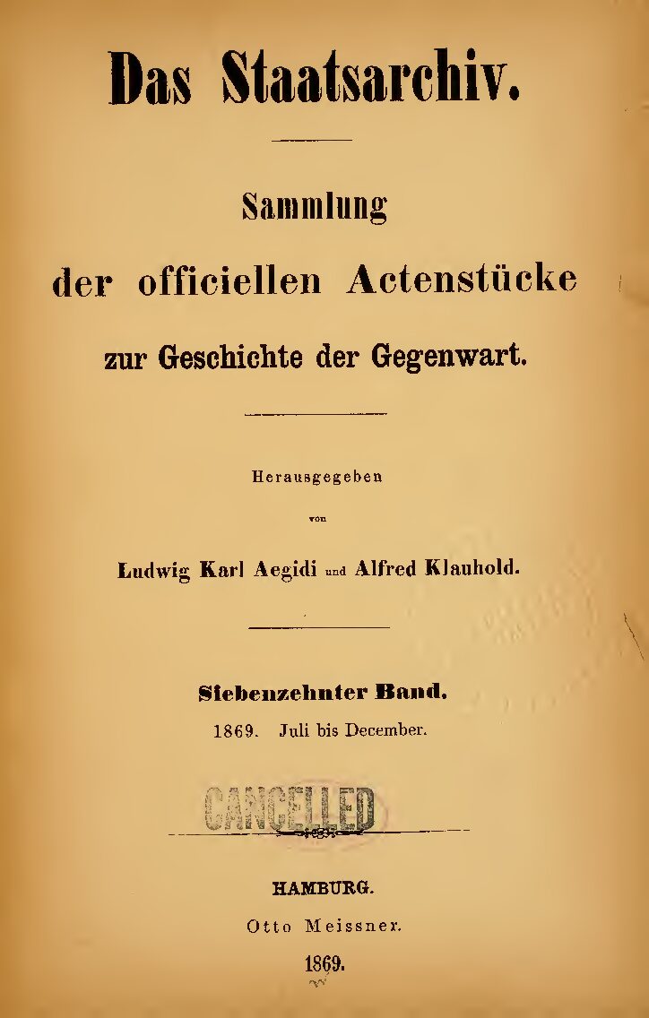 17.Band: 1869, Juli - December
