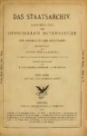 Das Staatsarchiv – Sammlung der Offiziellen Aktenstücke zur Geschichte der Gegenwart 33.Band – Jahrgang 1878