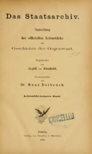 Das Staatsarchiv – Sammlung der Offiziellen Aktenstücke zur Geschichte der Gegenwart 38.Band – Jahrgang 1881