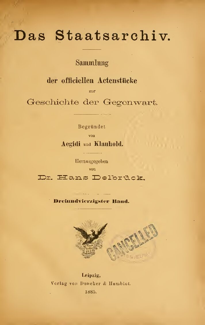 43. Band - Jahrgang 1885