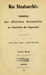 Das Staatsarchiv – Sammlung der Offiziellen Aktenstücke zur Geschichte der Gegenwart – 4. Band: 1863, Januar – Juni