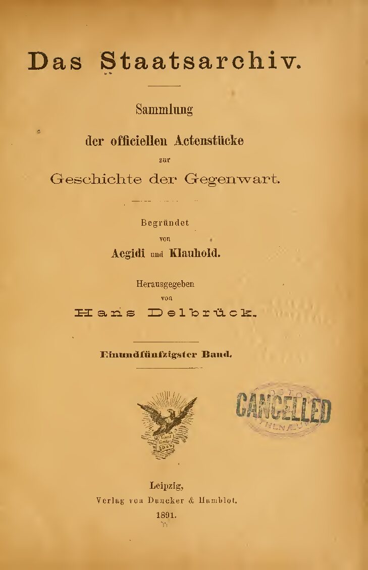 51. Band - Jahrgang 1891