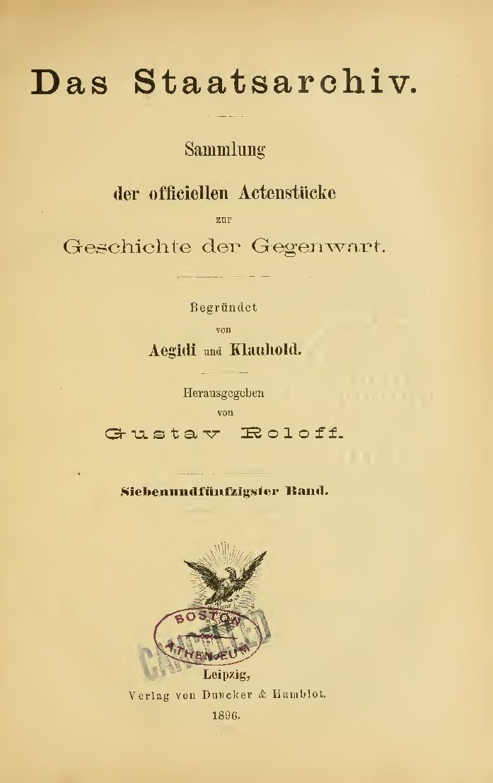 57. Band - Jahrgang 1896