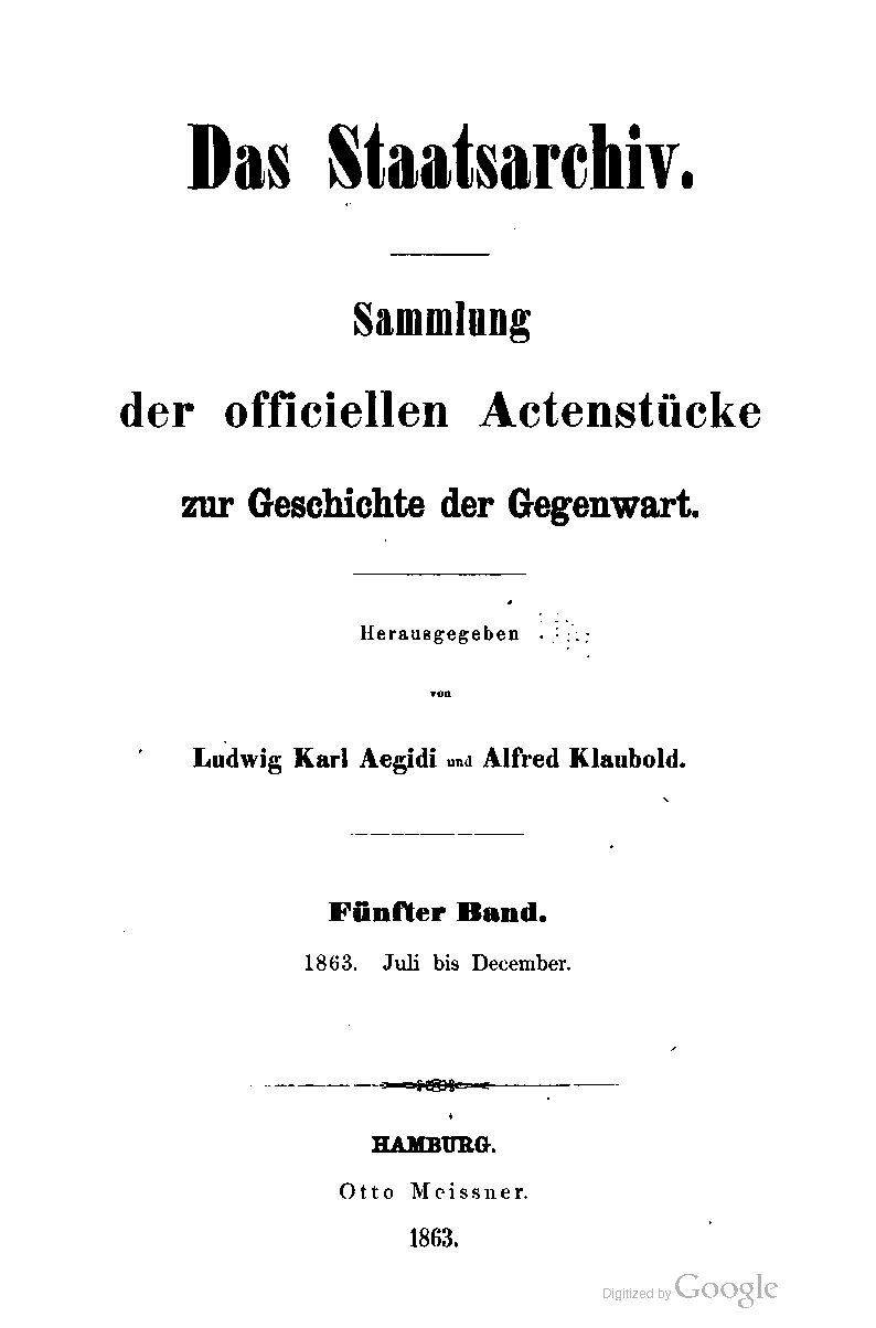 5. Band: 1863, Juli - December