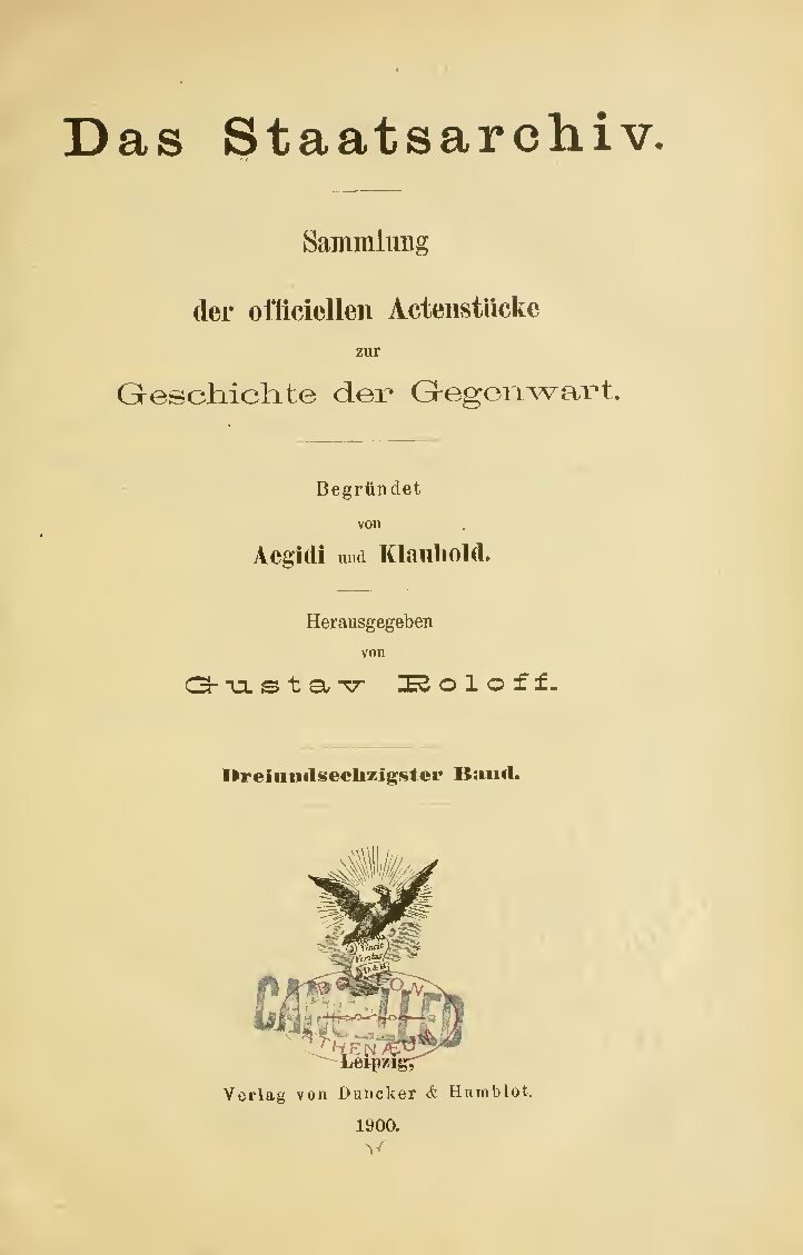 63. Band - Jahrgang 1900