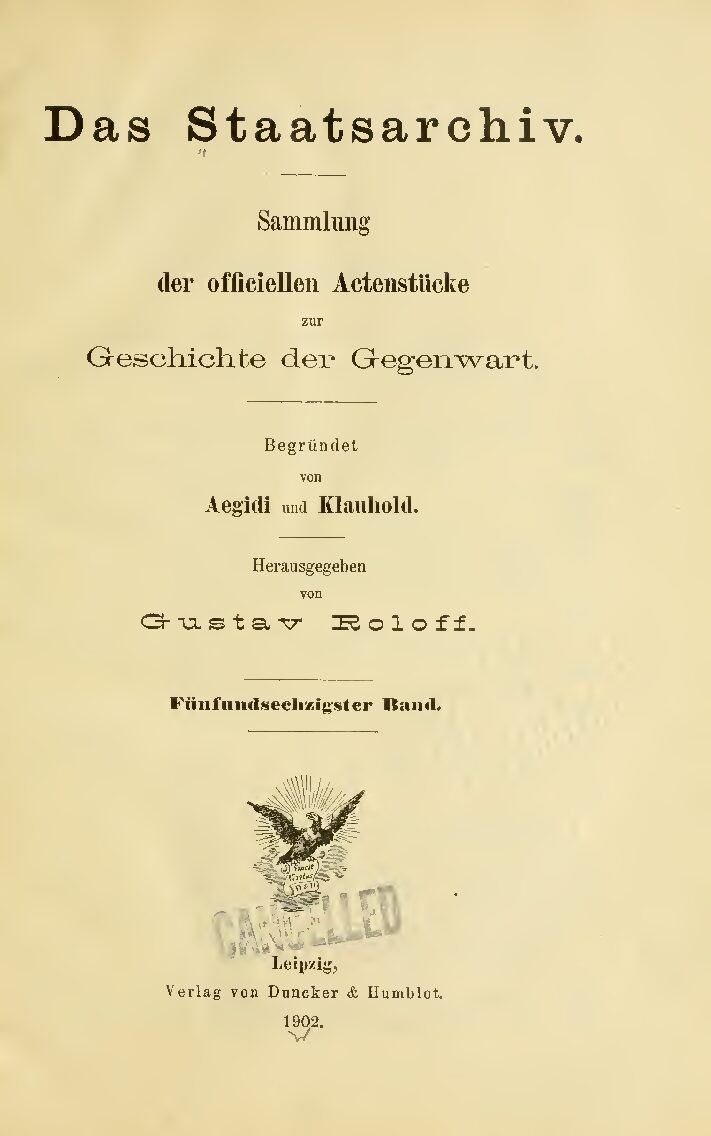 65. Band - Jahrgang 1902