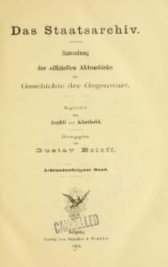 Das Staatsarchiv – Sammlung der Offiziellen Aktenstücke zur Geschichte der Gegenwart 68.Band – Jahrgang 1904