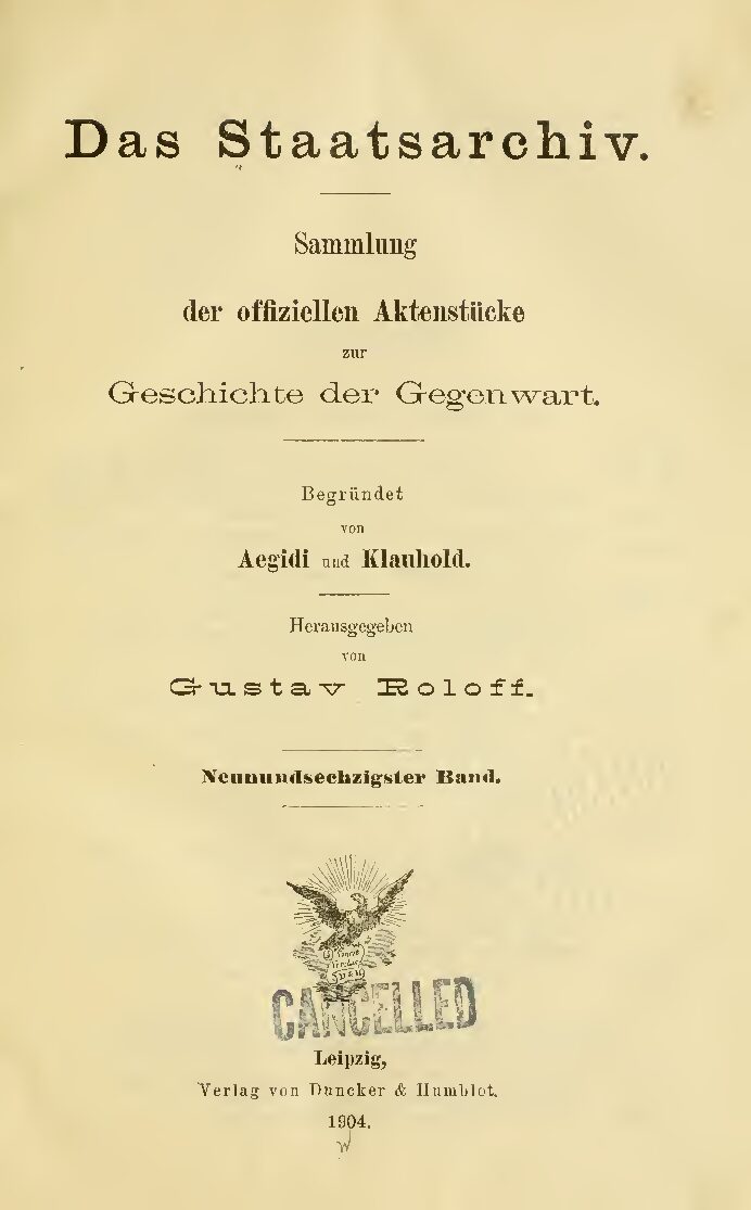 69. Band - Jahrgang 1904
