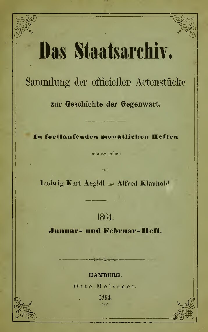 6. Band: 1864, Januar - Juni