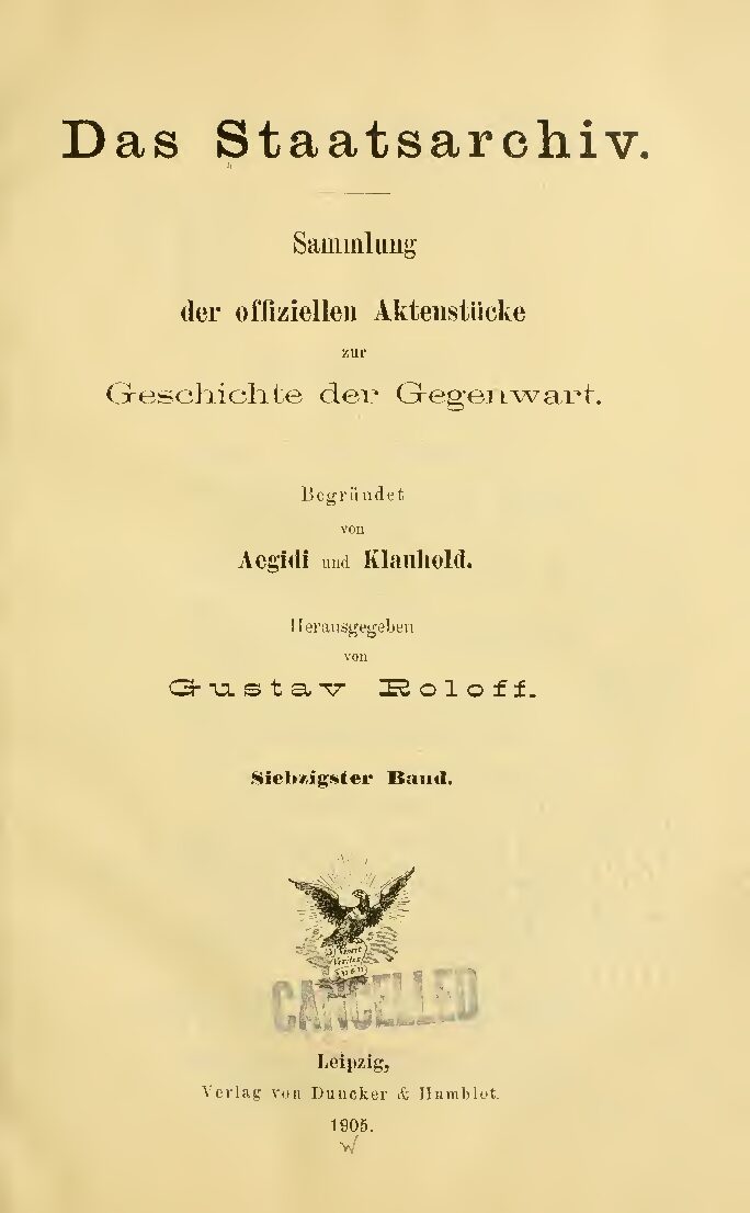 70. Band - Jahrgang 1905