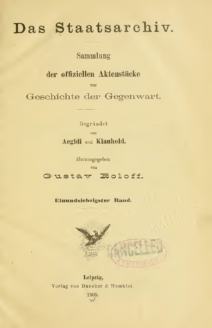 71. Band - Jahrgang 1905