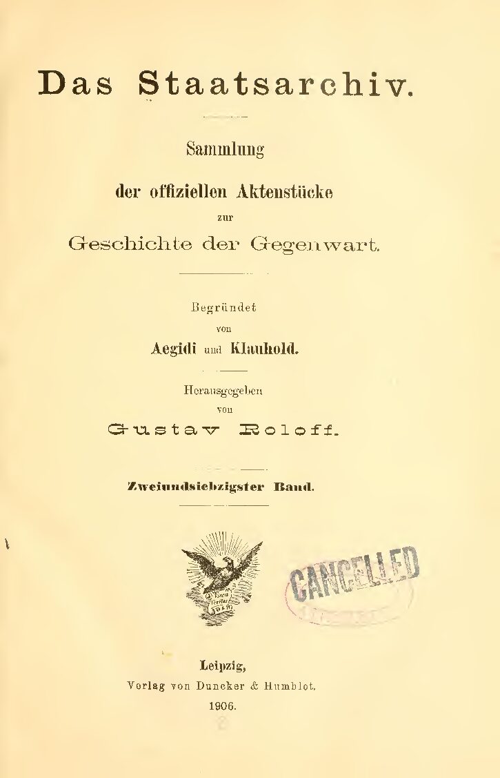 72. Band - Jahrgang 1906