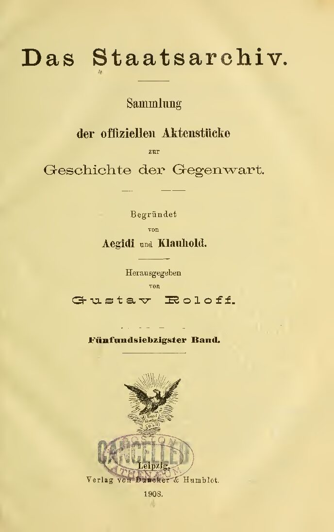 75. Band - Jahrgang 1908