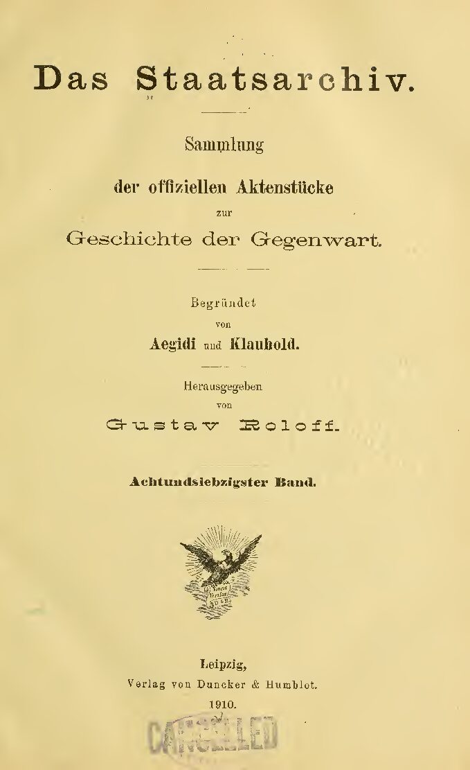 78. Band - Jahrgang 1910