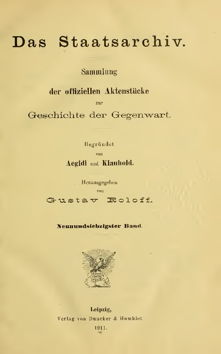 79. Band - Jahrgang 1911