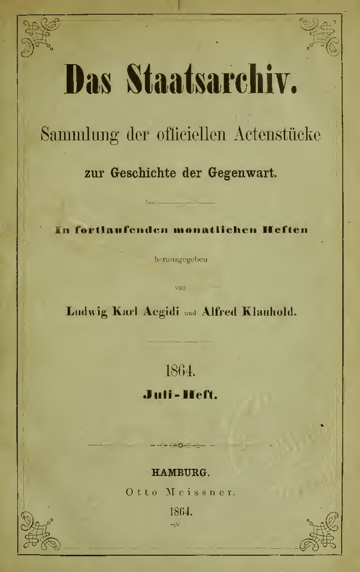 7. Band: 1864, Juli - December