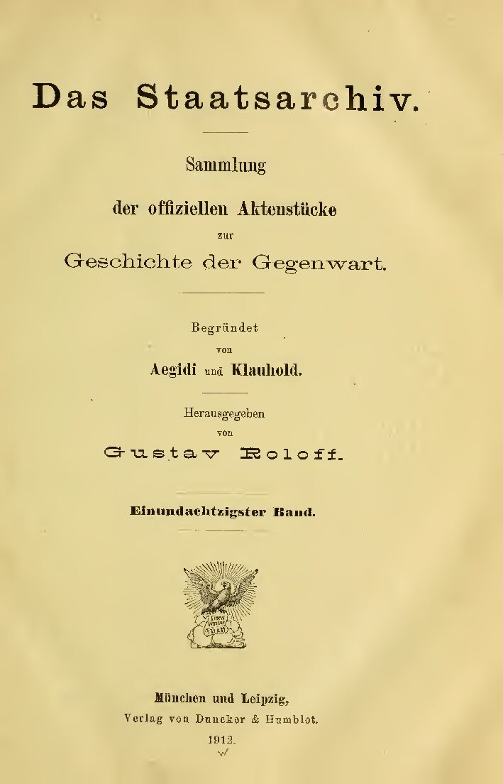 81. Band - Jahrgang 1912