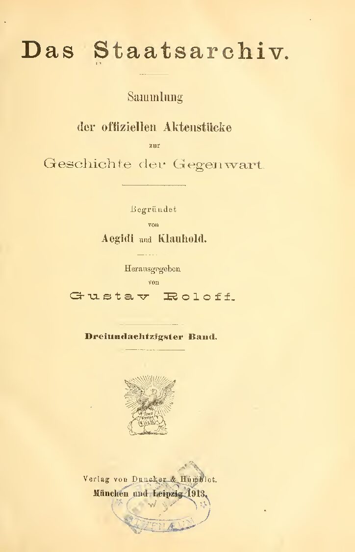 83. Band - Jahrgang 1913