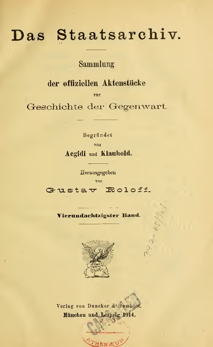 84. Band - Jahrgang 1914