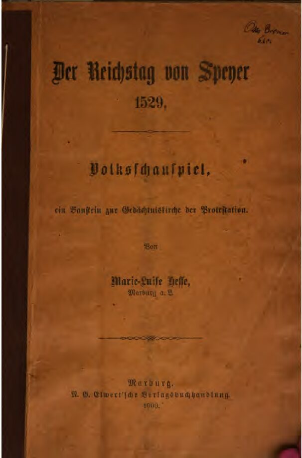 Der Reichstag zu Speier - Volksschauspiel