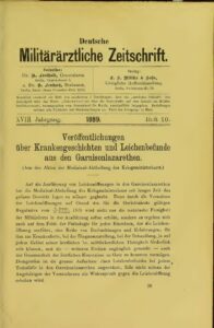 Deutsche Militärische Zeitschrift – Heft 10 – Jahrgang 1889